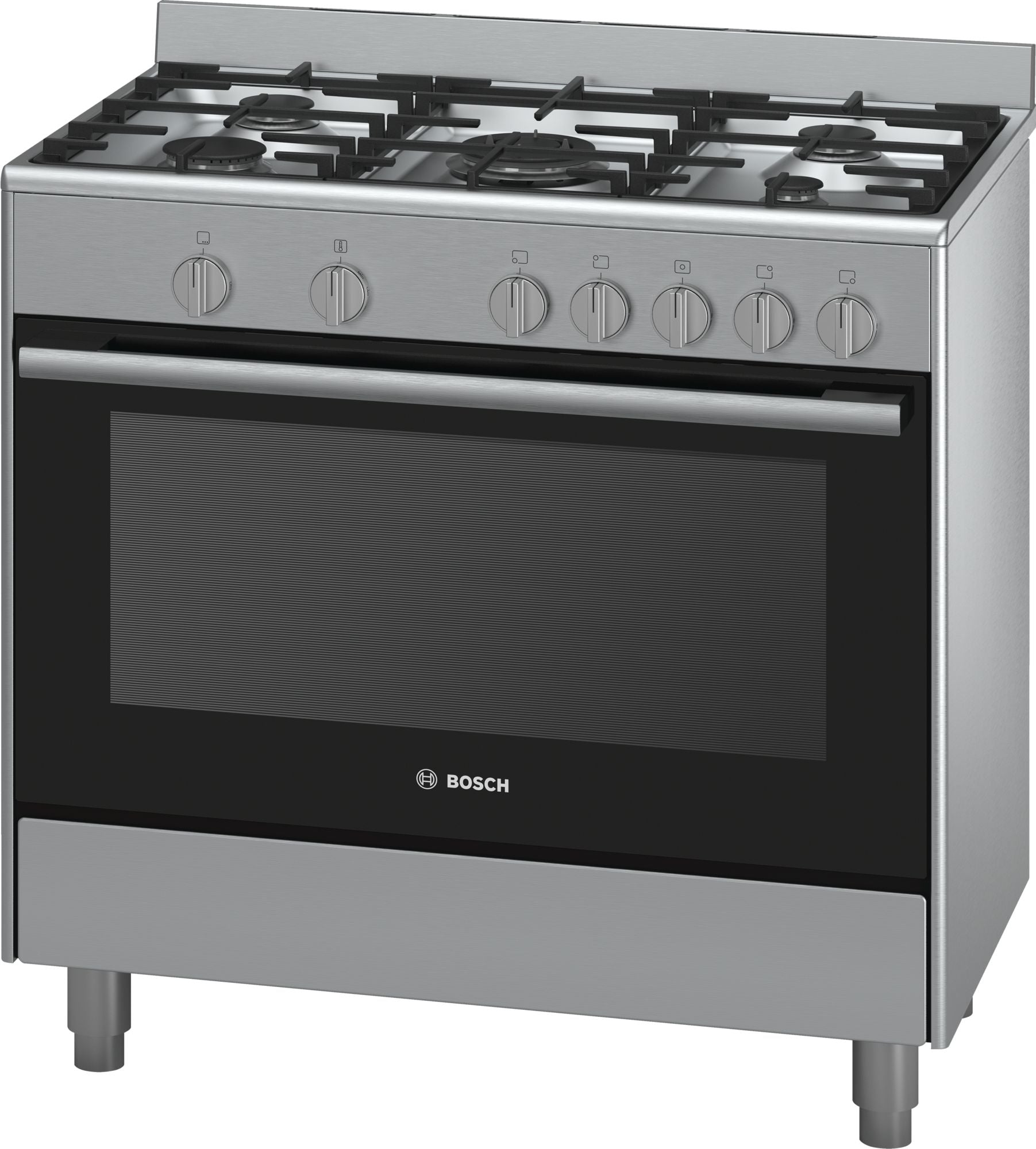 BOSCH 90cm Freestanding Gas Cooker - Stainless Steel - Serie 2 - HSG734357Z - Artisans Trade Depot