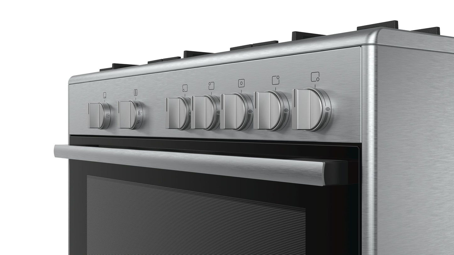 BOSCH 90cm Freestanding Gas Cooker - Stainless Steel - Serie 2 - HSG734357Z - Artisans Trade Depot