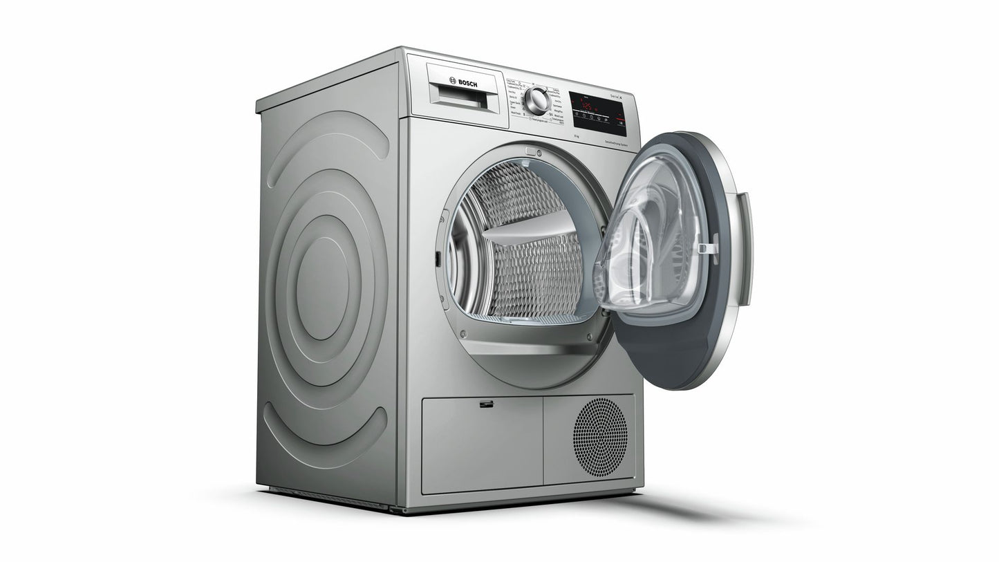 Bosch Condenser Tumble Dryer 8kg-Inox-easyclean - Serie 4 - WTM8327SZA - Artisans Trade Depot