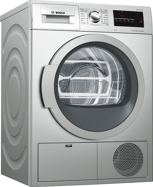 Bosch Condenser Tumble Dryer 8kg-Inox-easyclean - Serie 4 - WTM8327SZA - Artisans Trade Depot