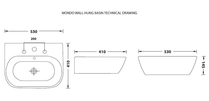 Mondo Basin - Wall Hung - Artisans Trade Depot