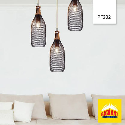 Radiant RP292 / PF202 E27MBLK /CP - Pendant 230v - Metal Shade 110mm - Artisans Trade Depot