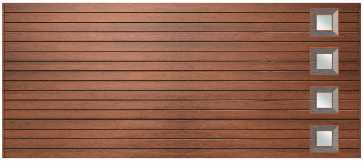 Double Garage Door - Van Acht Double Horizontal No 9 RH / LH - Artisans Trade Depot
