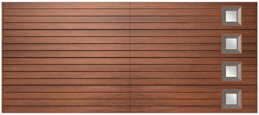 Double Garage Door - Van Acht Double Horizontal No 9 RH / LH - Artisans Trade Depot