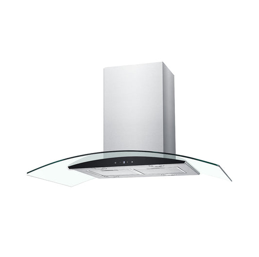 FALCO 120cm Curved Glass Island Extractor - Built-in - AR-120-809