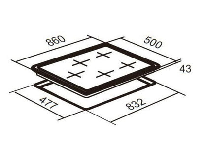 FALCO 5 Plate 90CM Stainless Steel Gas Hob - FAL-SSGH-90