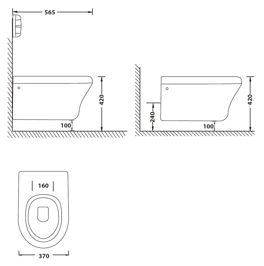 BETTA Diplomat Wall Hung Toilet - Concealed Cistern Combo - Artisans Trade Depot