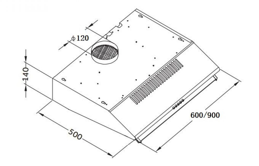 60CM Cookerhood Stainless Steel LED FAL-60-MH10STL