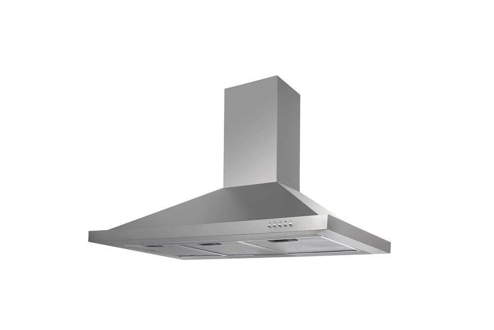 Falco 90CM Pyramid Type S/Steel Chimney Extractor FAL-90-PYRS