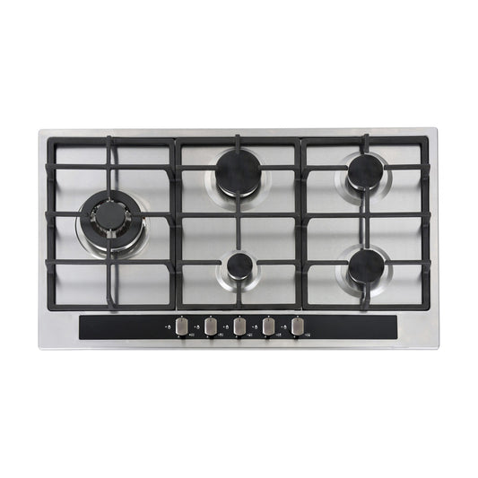 FALCO 5 Plate 90CM Stainless Steel Gas Hob - FAL-SSGH-90