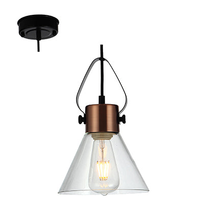 Radiant RP115CL / JC146-BZ/CL - Pendant Glass - 230V E27 40W